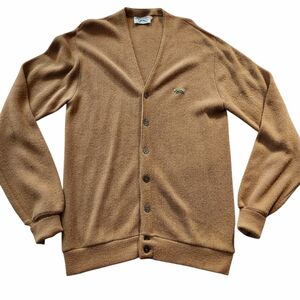 Vintage JC Penny The Fox Sweater Cardigan Mens Sz L Tall Knit Button Up V-Neck